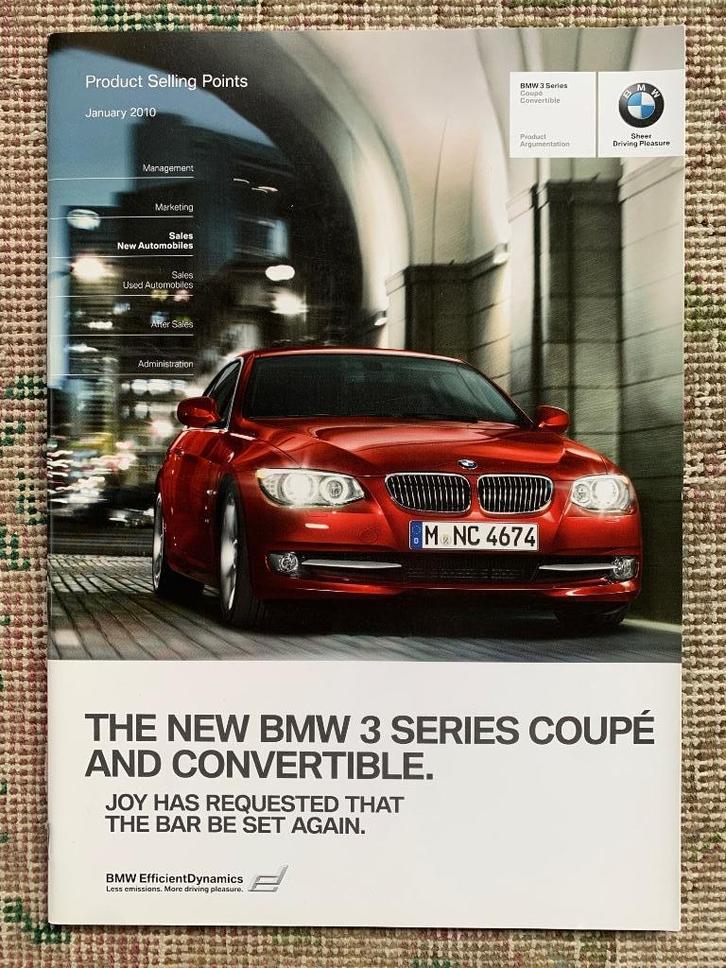 Product info brochure BMW 3-serie coupé cabrio E92 E93 2010!, Boeken, Auto's | Folders en Tijdschriften, Nieuw, BMW, Ophalen of Verzenden