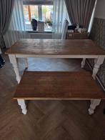 Landelijke Eettafel en salontafel, Huis en Inrichting, Tafels | Eettafels, Ophalen, Gebruikt, 100 tot 150 cm, Landelijk
