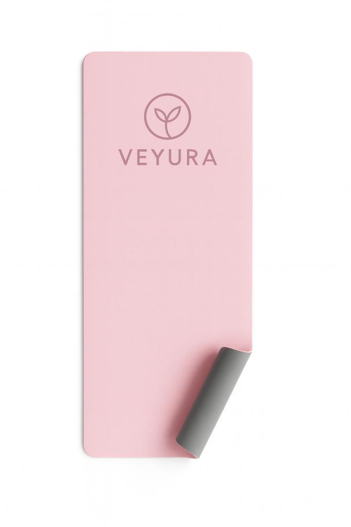 Veyura Yogamat 6 mm Antislip | Eco | 18361 cm | Roze/Grijs, Sport en Fitness, Yoga en Pilates, Nieuw, Yogamat, Ophalen of Verzenden