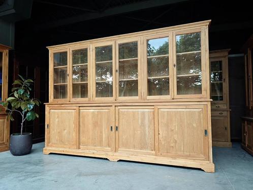 Grote brede winkelkast teakhout | 300cm #2068, Huis en Inrichting, Kasten | Buffetkasten, 200 cm of meer, 200 cm of meer, 50 tot 75 cm