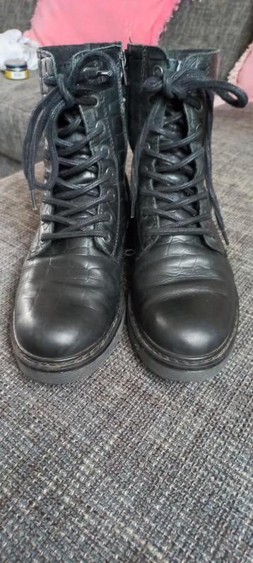 LEREN LAARSJES/BOOTS ZWART MT 38 beschikbaar voor biedingen
