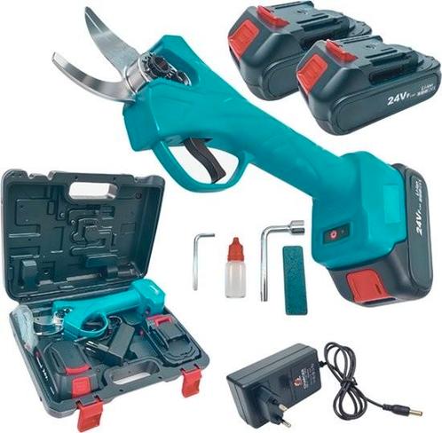 Elektrische Snoeischaar Incl. Opbergkoffer en 2xAccu’s -, Tuin en Terras, Snoeischaren, Nieuw, Ophalen of Verzenden