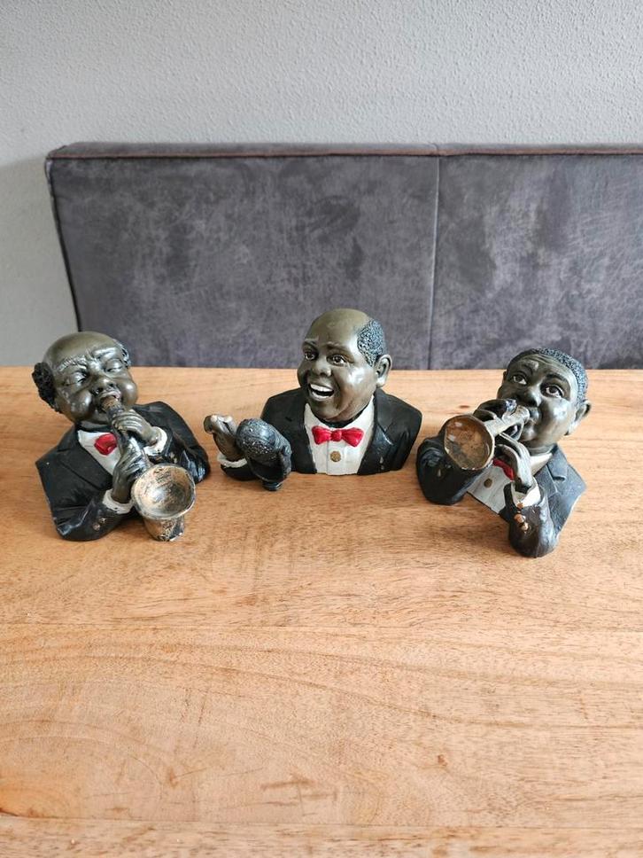 Vintage Enesco All That Jazz Beeldjes - Set van 3, Verzamelen, Beelden en Beeldjes, Zo goed als nieuw, Mens, Ophalen of Verzenden