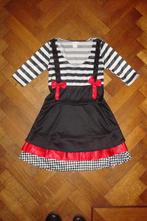 CARNAVAL piraat mime hartenkoningin jurkje, zwart wit rood S, Carnaval, Party Xclusive, Ophalen of Verzenden, Zo goed als nieuw