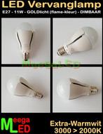 Paulmann LEDlamp E27 11W - Warmwit / Flame - DIMBAAR, Led-lamp, Soft of Flame, 60 watt of meer, Nieuw