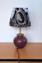 Unieke lamp van aubergine kleurig vaasje, Verzenden, Nieuw, Retro, eclectisch, etnisch, afrikaans, vintage, boho, bohemien, Minder dan 50 cm