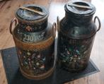2 Oude IJzeren Melkbussen - 57cm, Ophalen of Verzenden
