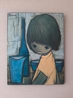 Retro prent meisje Jaklien Moerman, Minder dan 50 cm, Gebruikt, Ophalen of Verzenden, Schilderij