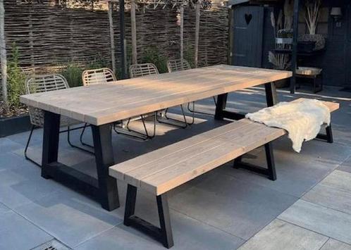 Douglas tuintafels met A,X en trapezium poten, Tuin en Terras, Tuintafels, Nieuw, Rechthoekig, Hout, Ophalen of Verzenden