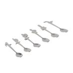 Set van 6 Musica Theelepels – Zilverkleurig Metaal | Aulica, Verzenden, Nieuw, Overige materialen, Bestekset