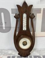 Antiek 1900-10 Veranderlyk Barometer Weerstation donkerhout, Audio, Tv en Foto, Weerstations en Barometers, Ophalen of Verzenden