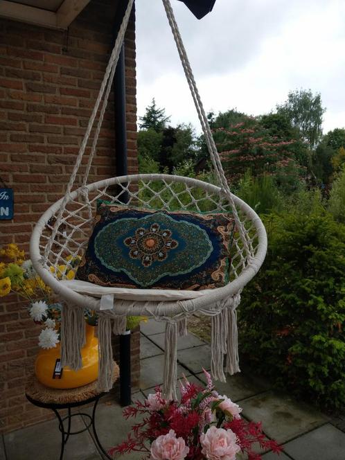 Schommelstoel hangstoel Nieuw, Huis en Inrichting, Stoelen, Nieuw, Eén, Wit, Ophalen of Verzenden