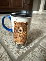 Aardewerk meeneemmok met deksel, Huis en Inrichting, Keuken | Servies, Ophalen, Overige typen, Zo goed als nieuw, Overige stijlen