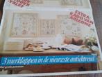3 merklappen in  nieuwste antiek trend, Ophalen of Verzenden, Zo goed als nieuw, Handborduren, Patroon