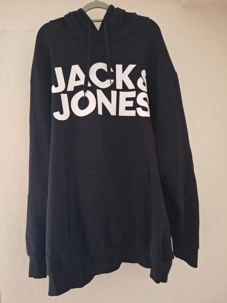 JACK & JONES HOODIE ZWART MAAT 6XL (NIEUW!!), Kleding | Heren, Grote Maten, Zo goed als nieuw, Trui of Vest, Zwart, Verzenden
