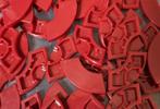 Lego 2x2 round tile (macaroni), Dark red (per 100), Verzenden, Nieuw, Losse stenen, Lego