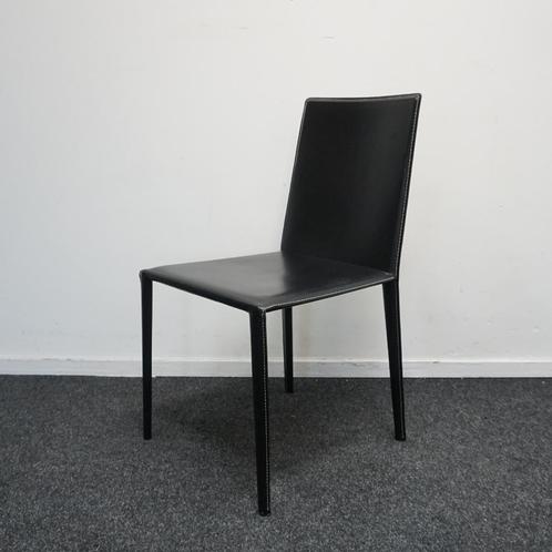 Arper Norma Design eetkamerstoelen | Leren stoelen Zwart, Huis en Inrichting, Stoelen, Gebruikt, Vijf, Zes of meer stoelen, Leer