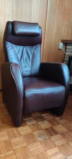 Prominent leren relaxstoel, Huis en Inrichting, Fauteuils, Ophalen, Gebruikt, Minder dan 75 cm, 50 tot 75 cm