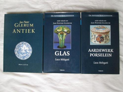 3 Boeken Glerum Antiek - Glas en Aardewerk / Porselein, Antiek en Kunst, Antiek | Boeken en Bijbels, Ophalen