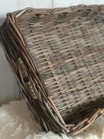 Rieten dienblad rechthoekig met handvatten, Mand, Ophalen of Verzenden, Zo goed als nieuw, Riet