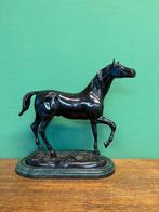 Antieke bronzen paard op marmer, Ophalen of Verzenden, Zo goed als nieuw, Dier