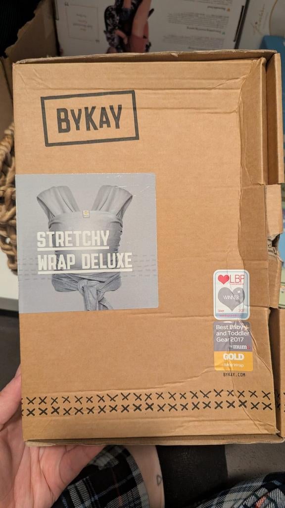 BYKAY Stretchy Wrap Deluxe Draagdoek - Nieuwstaat, Draagdoek, Zo goed als nieuw, Buik, Rug of Zij, Ophalen