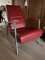 Harvink Club Stoel - leer, lipstick rood, Huis en Inrichting, Fauteuils, Ophalen, Gebruikt, 50 tot 75 cm, Leer
