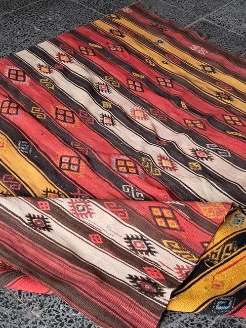 Turkse Kilim - Handgeknoopt Vintage Vloerkleed, Huis en Inrichting, Stoffering | Tapijten en Kleden, Ophalen of Verzenden