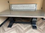 Zware Kloostertafel - eettafel - met glasplaat - hout, Huis en Inrichting, Tafels | Eettafels, Ophalen of Verzenden, Zo goed als nieuw