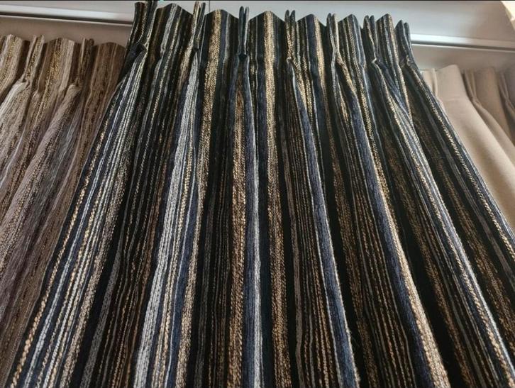 Zwart / antraciet genuanceerde gordijnstof kamerhoog €5,-pm!, Huis en Inrichting, Stoffering | Gordijnen en Lamellen, Nieuw, 200 cm of meer