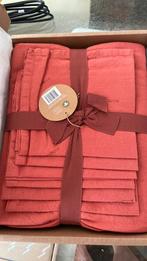 3 Tafelkleden Rood 150x250cm 4 servetten Organisch Katoen, Huis en Inrichting, Tafelkleden, Ophalen of Verzenden, Nieuw, Rechthoek