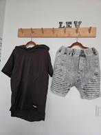 Minikid set broek en shirt super stoer 134 140 1x gedragen, Jongen of Meisje, Ophalen of Verzenden, Zo goed als nieuw, Setje