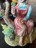 Porseleinen Beeldje Meisje - Gesigneerd, Antiek en Kunst, Kunst | Beelden en Houtsnijwerken, Ophalen of Verzenden