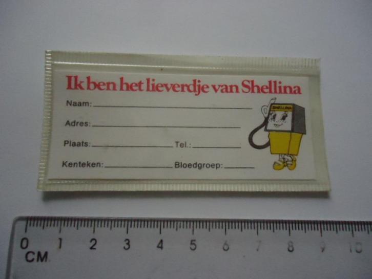 sticker oud SHELL MAPJE Shellina brommer bromfiets oil mix, Verzamelen, Stickers, Zo goed als nieuw, Bedrijf of Vereniging, Verzenden
