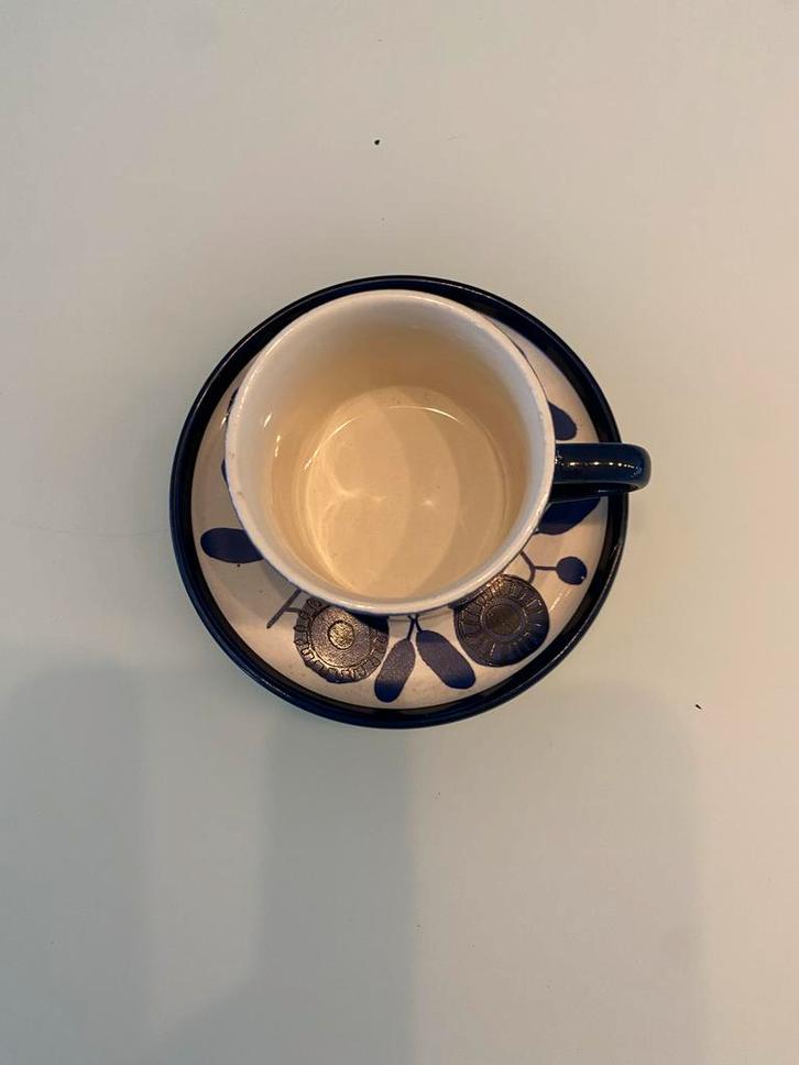 Vintage Melitta Kop en Schotel, Huis en Inrichting, Keuken | Servies, Gebruikt, Kop(pen) en/of Schotel(s), Overige stijlen, Aardewerk
