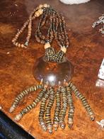 Berber Ketting met Hanger, Sieraden, Tassen en Uiterlijk, Gebruikt, Bruin, Ophalen of Verzenden, Overige materialen