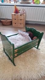 Retro poppenbedje, handgemaakt & handgeschilderd, Ophalen of Verzenden, Zo goed als nieuw, Overige typen