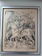 Barsch naar tekening Alfred Dürer ridder dood en duivel, Antiek en Kunst, Kunst | Etsen en Gravures, Ophalen of Verzenden