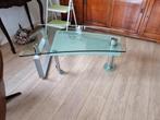 Salontafel glas. Lichte gebruikssporen, Huis en Inrichting, Minder dan 50 cm, Gebruikt, Ophalen, Glas