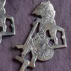 Indonesië: Zes Djokja Wajang Taartvorkjes in Doos Onedel, Antiek en Kunst, Verzenden