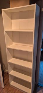 Hoge witte boekenkast 80x28x202 cm, Gebruikt, 200 cm of meer, Modern, 25 tot 50 cm