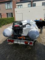 Z.G.A.N. Zodiac 350 Alu incl suzuki 15 pk 4 tackt kortstaart, Watersport en Boten, Rubberboten, Ophalen, Aluminium, Benzine, Minder dan 70 pk