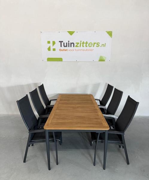 Hartman Airpump / Silencio 7-Delige Dining Set, Tuin en Terras, Tuinsets en Loungesets, Nieuw, Tuinset, Hout, 6 zitplaatsen, Eettafel