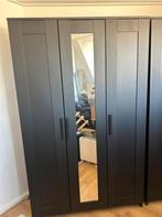 2x Brimnes Kledingkast 3 deurs spiegel wardrobe Ikea zwart, Ophalen, 100 tot 150 cm, Zo goed als nieuw, 150 tot 200 cm