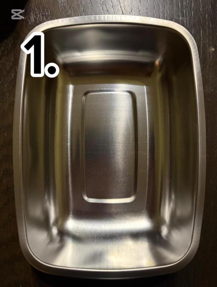 rvs bakjes (roestvrijstalen vers-houd-bakjes), Huis en Inrichting, Keuken | Servies, Nieuw, Overige typen, Overige stijlen, Overige materialen