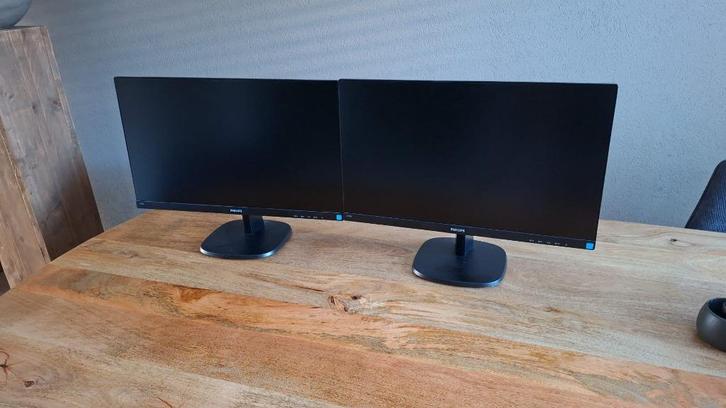 Philips 24 inch monitoren (2 stuks), Computers en Software, Monitoren, Zo goed als nieuw, 60 Hz of minder, DVI, HDMI, VGA, IPS