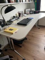 Mooi design bureau met stoel en voetenbankje, In hoogte verstelbaar, Gebruikt, Ophalen, Bureau