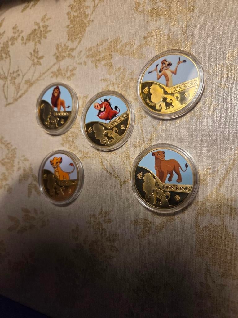 Leuk setje Lion King munten, Ophalen of Verzenden, Overige materialen