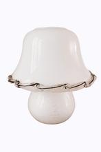Murano mushroom lamp met silver flakes | Jaren 70 |, Ophalen of Verzenden, Zo goed als nieuw, Glas, Minder dan 50 cm