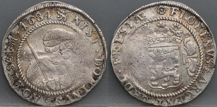 14 Stuiver 1684 - 1/2 florijn 1684 Friesland, Postzegels en Munten, Munten | Nederland, Losse munt, Overige waardes, Vóór koninkrijk